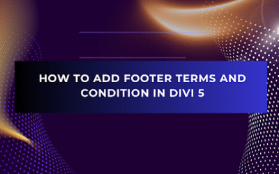How to add Footer Terms and Condition in Divi 5