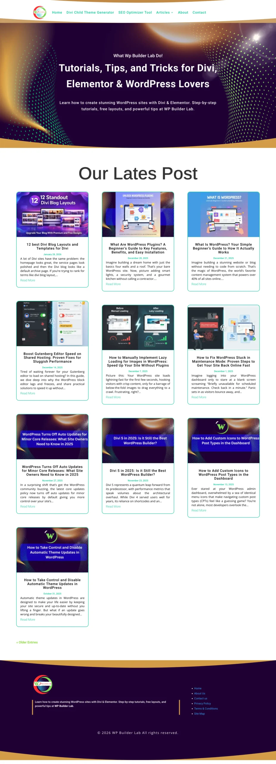 WP Builder Lab screenshot